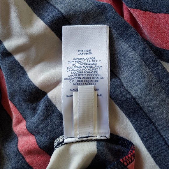 Chaps Dress XL Plus Stretchy Fabric multi-color block Stripe Sleeveless - Picture 6 of 8